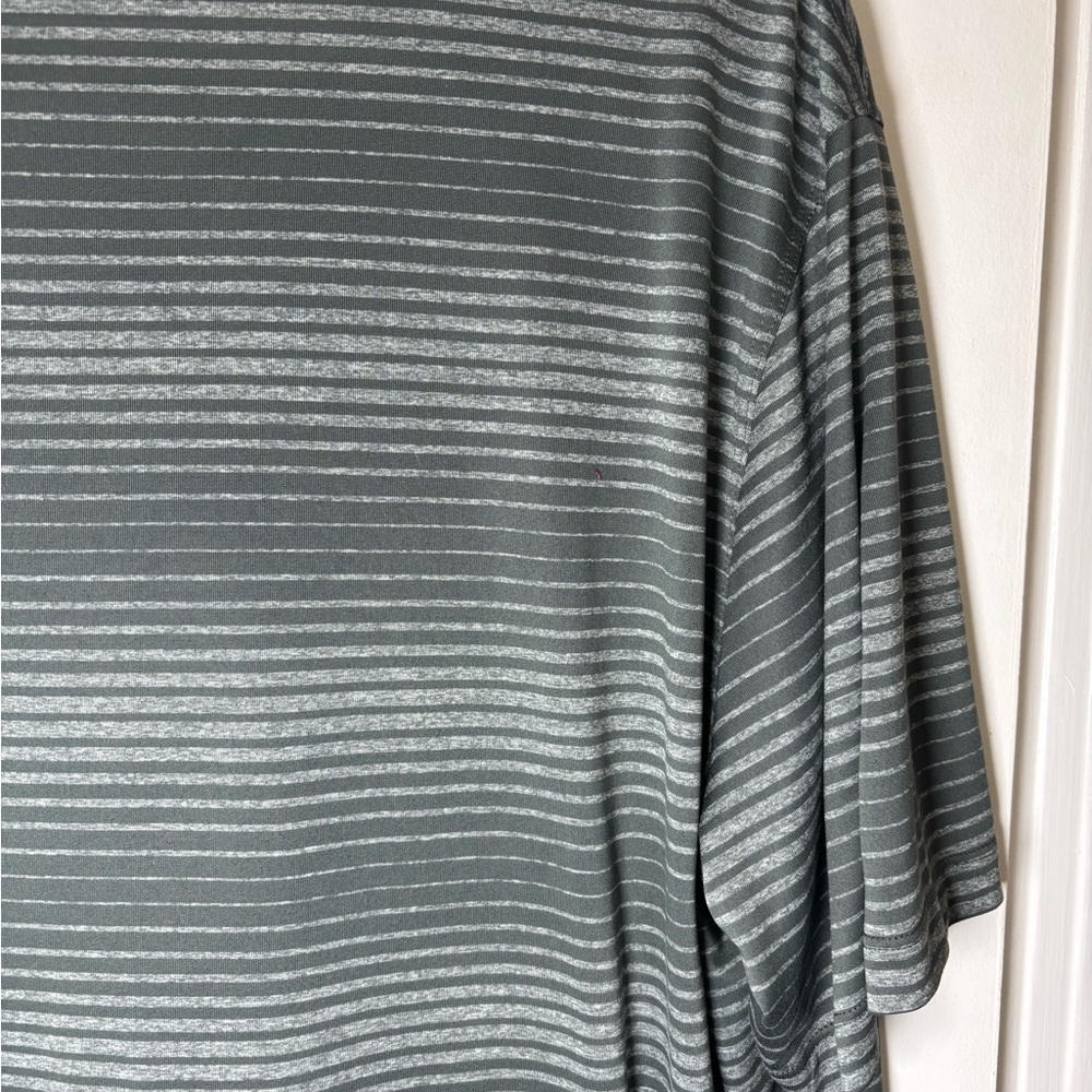 Nike Golf Tour Performance Dri-Fit Gray Striped Polo Shirt Men Size XL - Picture 11 of 15